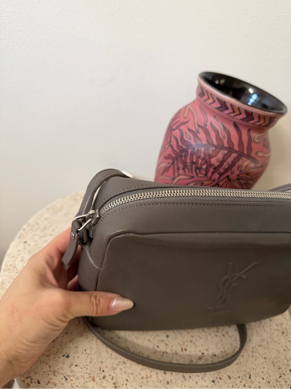 Saint Laurent Lou Camera Bag with Embossed YSL Logo - Picture 7 of 15